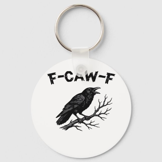 F-Caw-F Minimal Clean Keychain (Front)