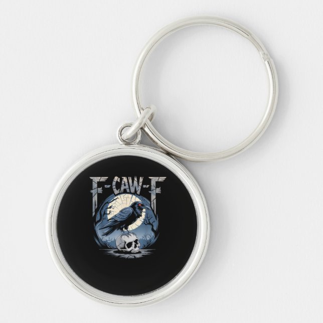 F-Caw-F Minimal Clean Keychain (Front)