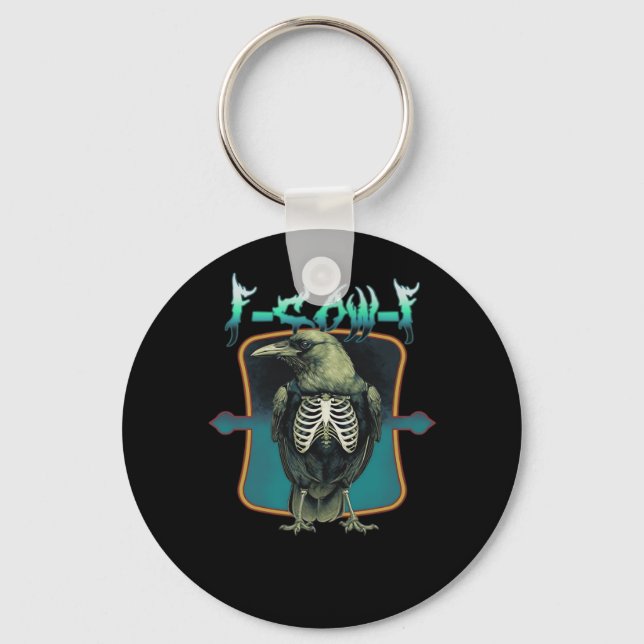 F-Caw-F Minimal Design Keychain (Front)