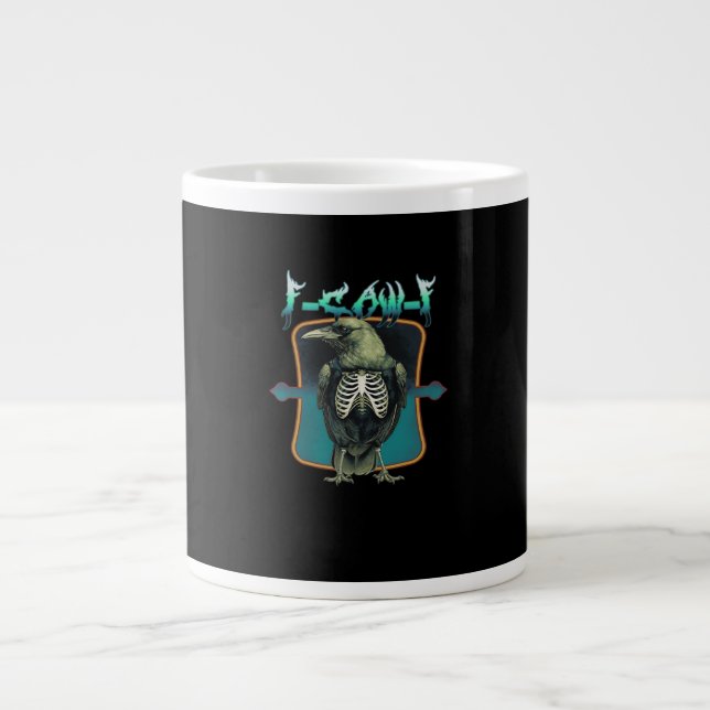 F-Caw-F Minimal Design Large Coffee Mug (Front)