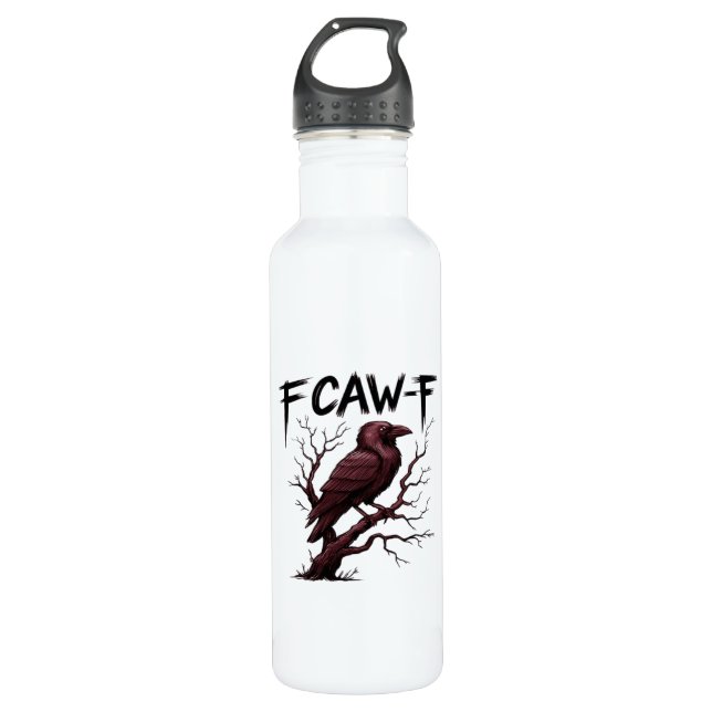 F-Caw-F Raven Classic 710 Ml Water Bottle (Front)