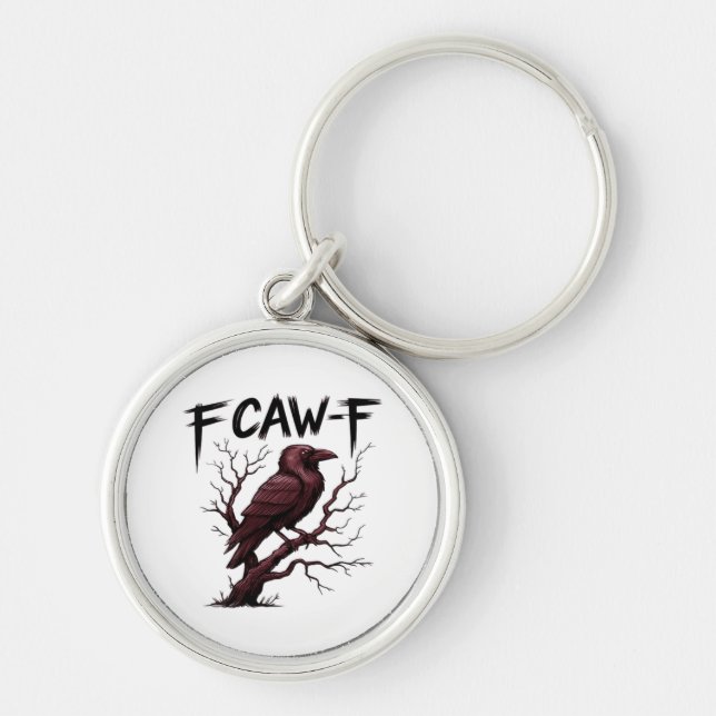 F-Caw-F Raven Classic Keychain (Front)