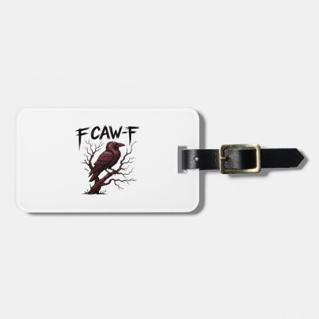 F-Caw-F Raven Classic Luggage Tag (Front Horizontal)