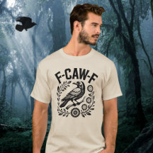F-CAW-F Raven Funny Floral Wreath Dark Humour