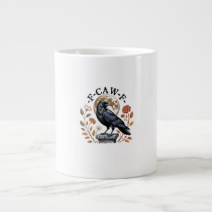 F-Caw-F Raven Moon Gothic Halloween Crow Bird Love Large Coffee Mug
