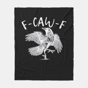 F-Caw-F Raven Retro Classic Fleece Blanket