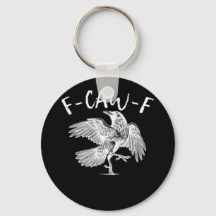 F-Caw-F Raven Retro Classic Keychain