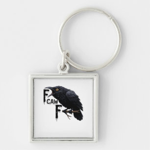 F Caw F Retro Classic Keychain