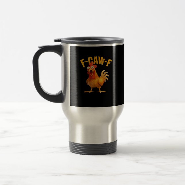 F-Caw-F Retro Classic Travel Mug (Left)