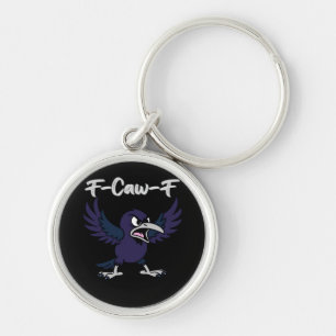 F-Caw-F Retro Graphic Keychain