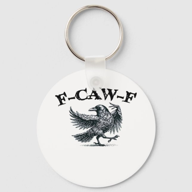 F-Caw-F Retro Style Keychain (Front)