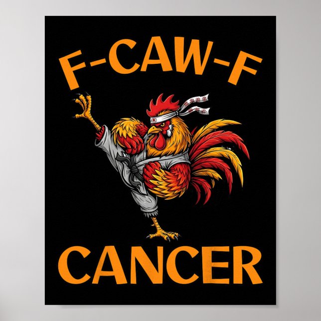 F-caw-f Rooster Meme Funny Chicken Humour Joke Fca Poster (Front)