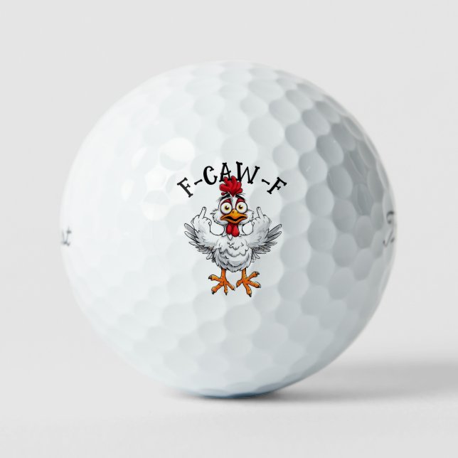 F Caw F Rooster Titleist - Funny Pro V1  Golf Balls (Front)