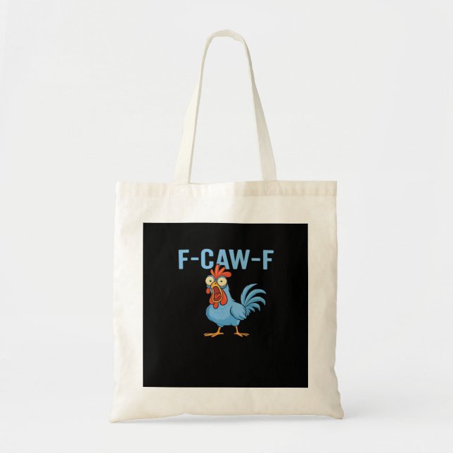F-Caw-F Swearing Chicken Classic Retro Style Tote Bag (Front)