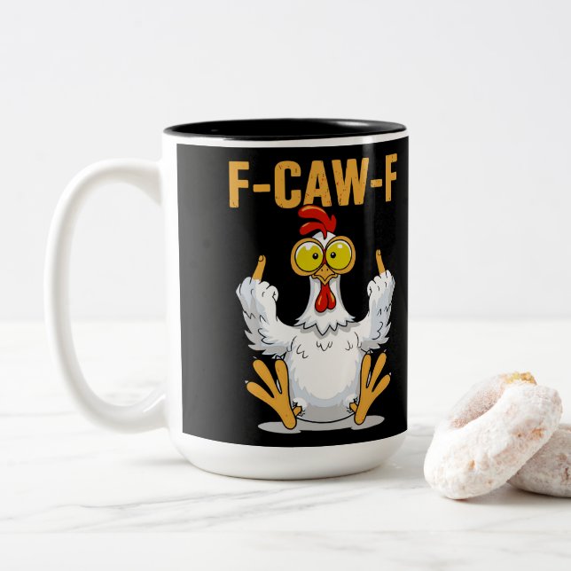 F-CAW-F Two-Tone COFFEE MUG (With Donut)
