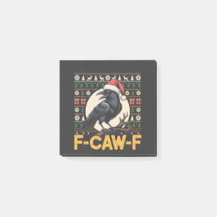 F-Caw-F Ugly Christmas Sweater Funny Raven Xmas   Post-it Notes