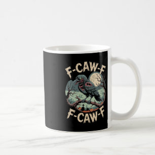 F-caw-f Zombie Crow Halloween Black Crow Vintage H Coffee Mug