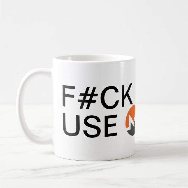 F#CK BANKS USE MONERO Mug (Left)