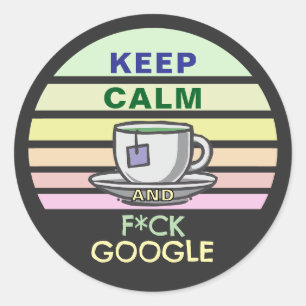 F*CK GOOGLE CLASSIC ROUND STICKER