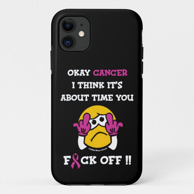 F#CK OFF...Breast Cancer Case-Mate iPhone Case (Back)