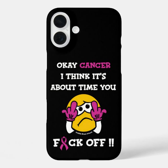 F#CK OFF...Breast Cancer Case-Mate iPhone Case (Back)