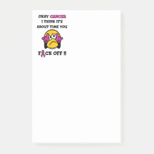 F#CK OFF...Breast Cancer Post-it Notes