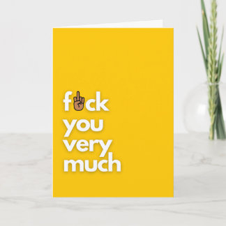 F*ck Vous Beaucoup Carte De Voeux