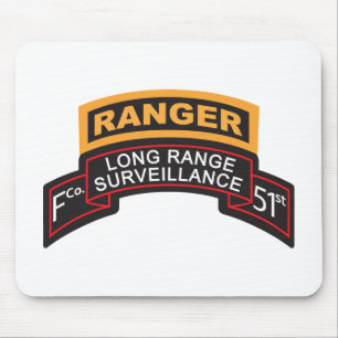 F Co 51st Infantry LRS Scroll, Ranger Tab Mouse Pad