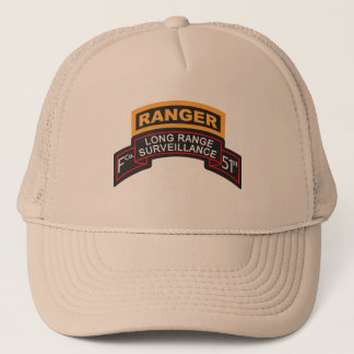 F Co 51st Infantry LRS Scroll, Ranger Tab Trucker Hat