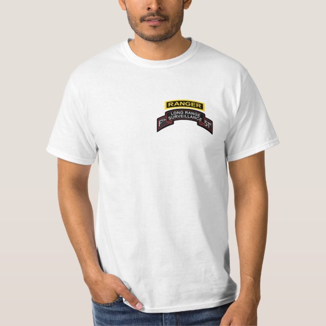 F co 51st  LRSC scroll with ranger tab basic tee (Front)