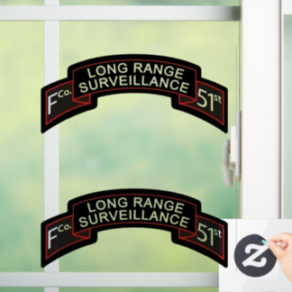 F Co 51st Scroll with RangerTab Window Cling