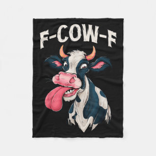 F-cow-f Funny Meme Fcowf Cow Men Women Fleece Blanket