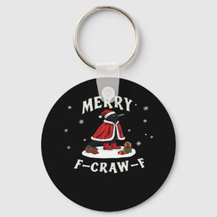 F-Craw-F Crow Christmas F-Caw-F Raven Christmas Cl Keychain