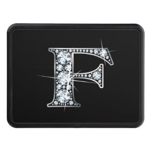 F "Diamond Bling" Trailer Hitch Cover