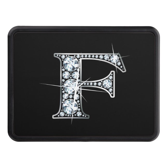 F "Diamond Bling" Trailer Hitch Cover (Front)