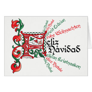 "F es para Feliz Navidad" Card
