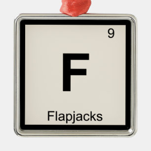 F - Flapjacks Chemistry Periodic Table Symbol Metal Ornament