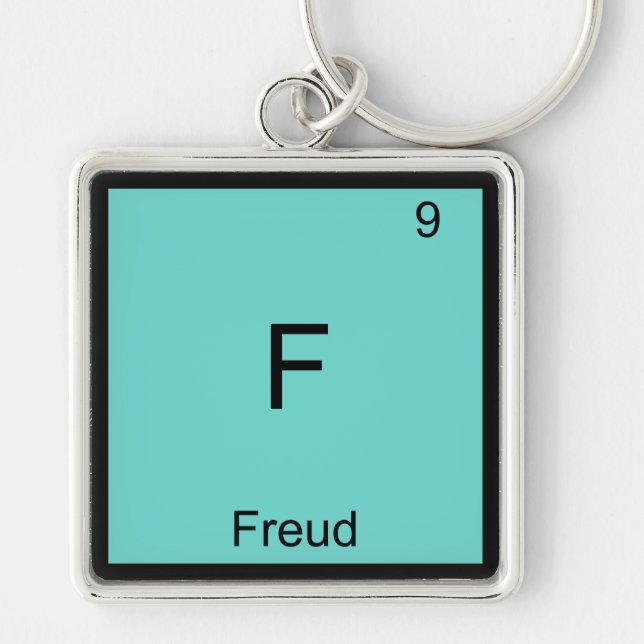 F - Freud Funny Chemistry Element Symbol T-Shirt Keychain (Front)