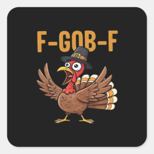 F-GOB-F Classic Vintage Style Square Sticker
