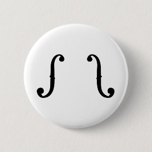 F-holes string instrument button