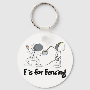 F is for Fencing Keychain