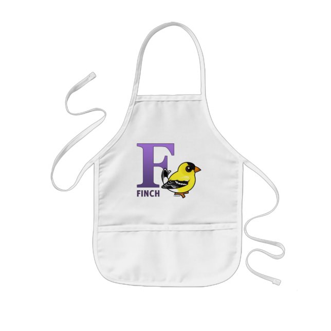 F is for Finch Kids Apron (Front)