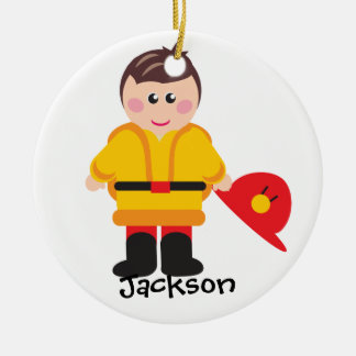 F is for Fireman Personalized Ornament