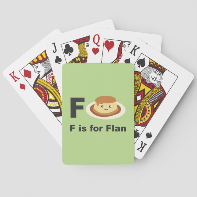 F is for Flan Playing Cards (Back)