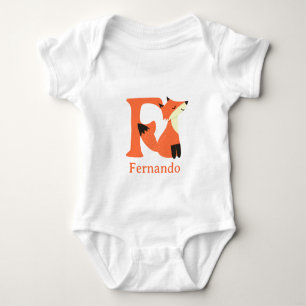 F is for Fox Personalize Baby Bodysuit