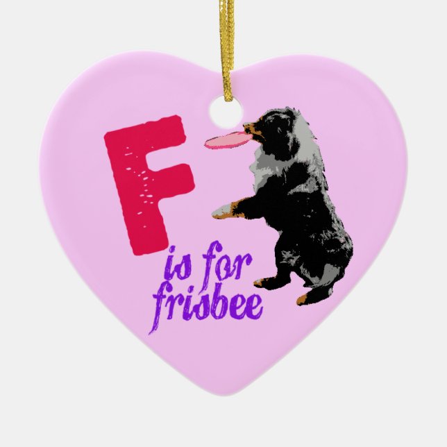 F is for Frisbee Ornament (Front)