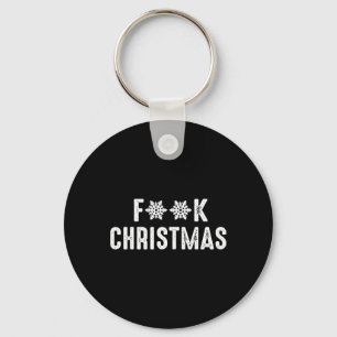 F_k Christmas Funny Snowflake Old Retro Style Snow Keychain