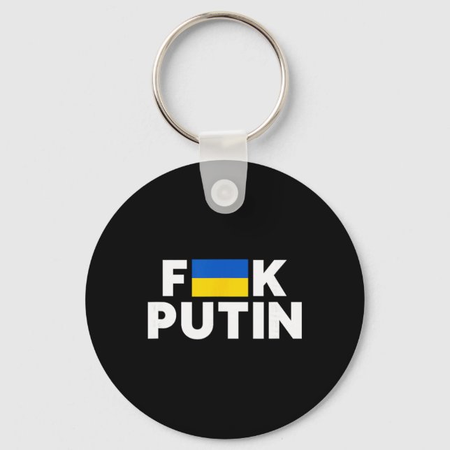 F##k Putin I Stand With Ukraine  Keychain (Front)