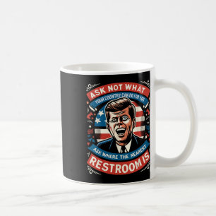 F. Kennedy Funny Patriotic Toilet Meme 4th Of July Coffee Mug