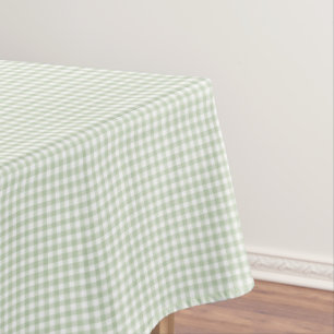 F & L Darker Green Gingham Tablecloth